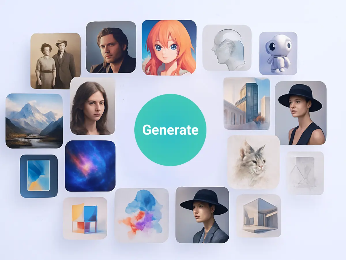 Portraits generated in different artistic styles and avatars with Nano Banana AI