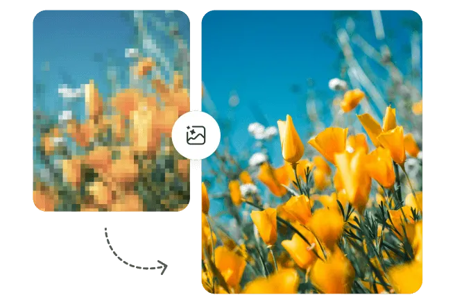 Arreglar una imagen de flor pixelada