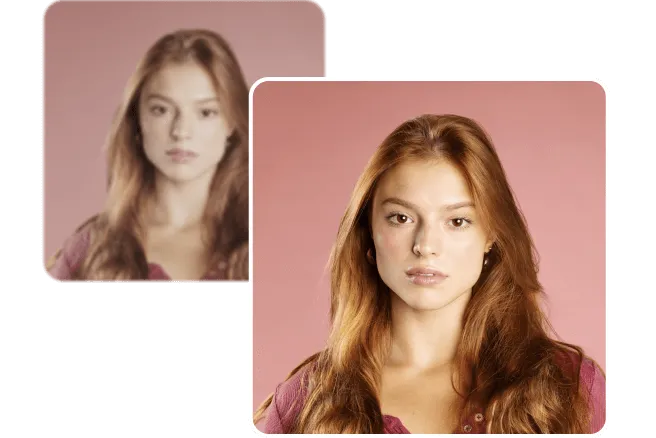 Mejorar el retrato de una chica borroso