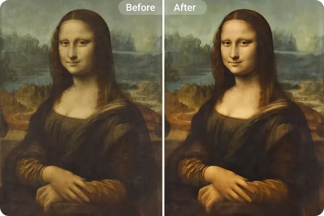 Mejorar la claridad y los detalles de la imagen de la Mona Lisa